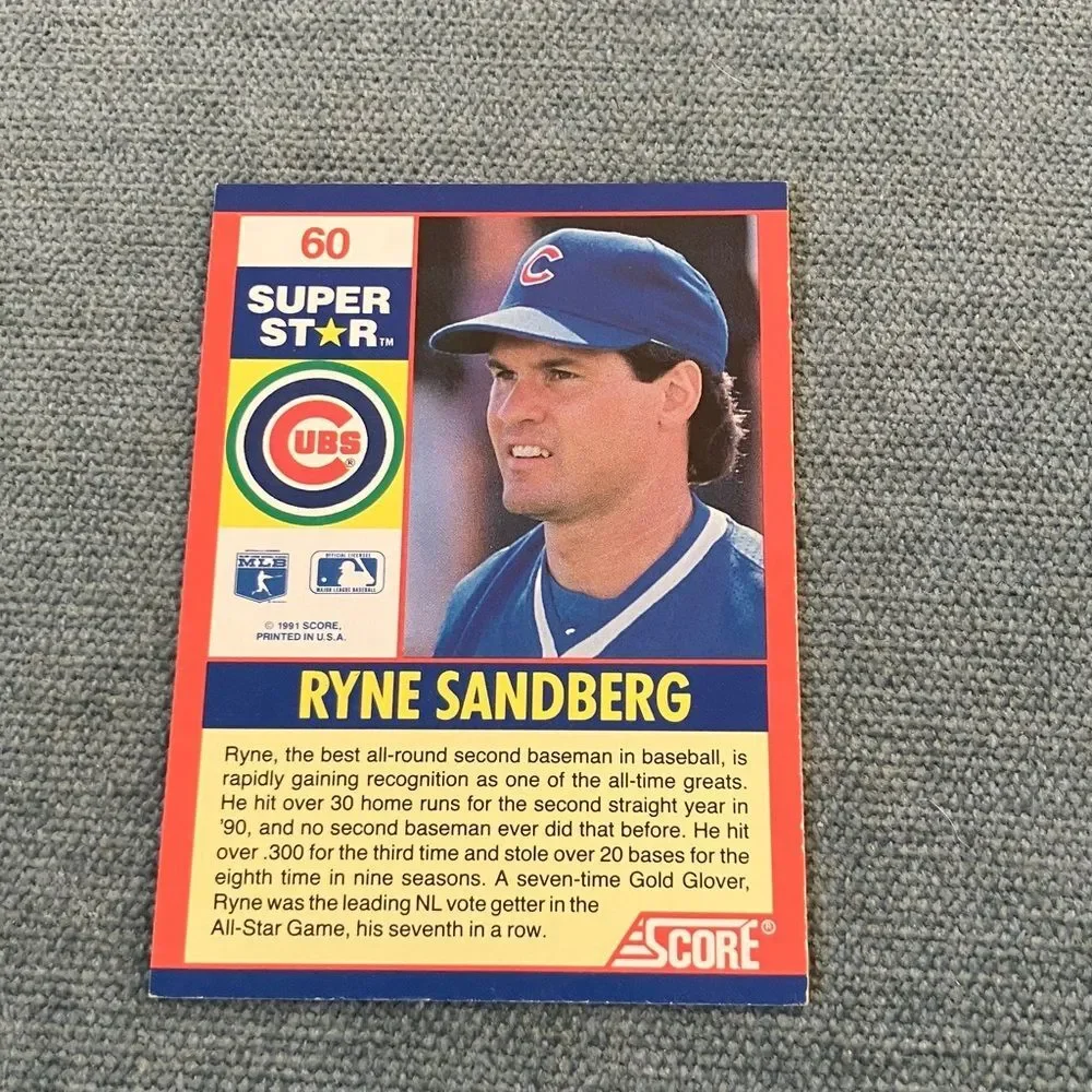 1991 Score Chicago Cubs Baseball Card Trading Card